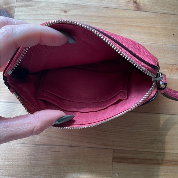 Red Pebble Leather Coach Wallet - Picture 8 of 10